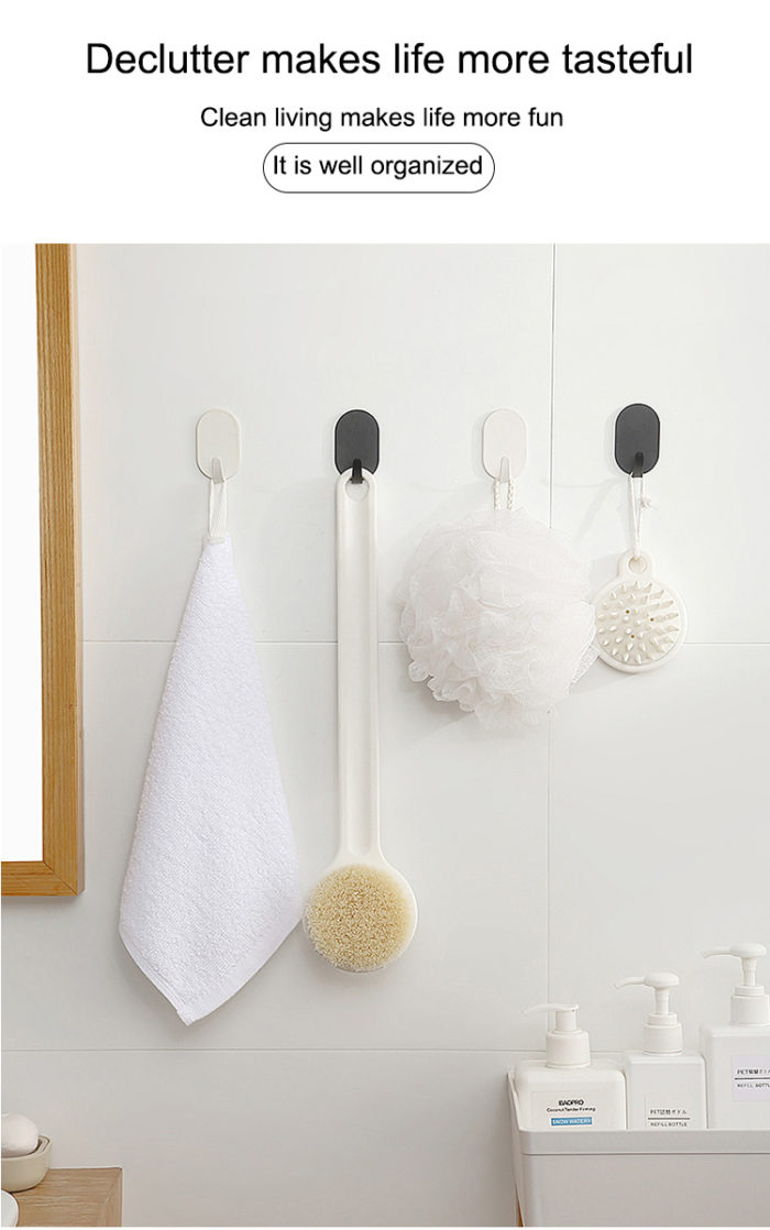 Biglotstore Bathroom Door Hooks Matt Black - Image 3
