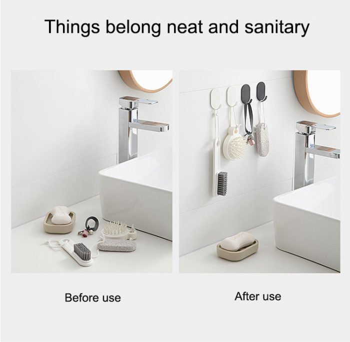 Biglotstore Bathroom Door Hooks Matt Black - Image 2