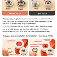 Snaps Buttons with Fastener Pliers Press Tool Kit - Image 3