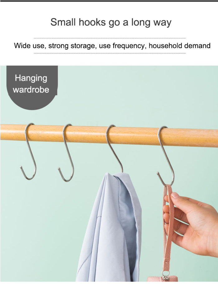 Biglotstore S Hooks For Hanging, Stainless Steel
